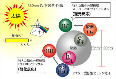 光触媒のしくみ